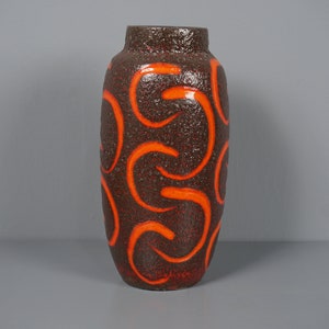 XL Vintage Floor Vase Scheurich 553 - 52 Ceramic WGP Fat Lava