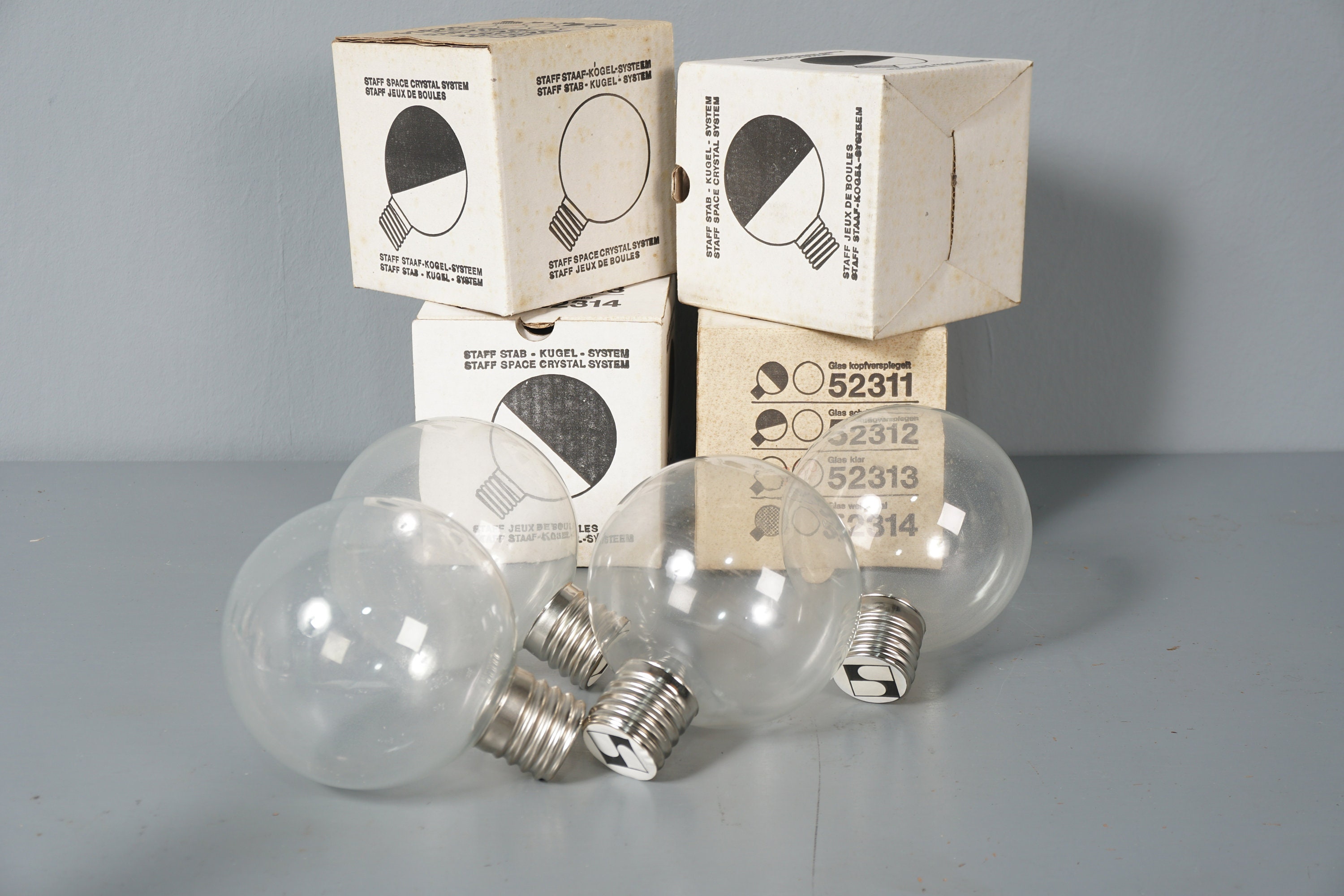 Original Vintage Ersatzglas für Motoko Ishii STAFF Leuchten Lampen