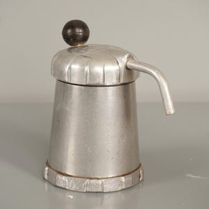 Dzbanek do kawy Gomba Vintage Espresso Pot Cooker z lat 60., srebrny, metalowy