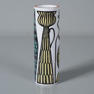 Stig LINDBERG Carnival Vintage Faience Vase Studio Ceramics 256-x GUSTAVSBERG Sweden