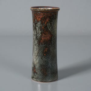 Stig LINDBERG Vintage Stoneware Vase Studio Ceramics GUSTAVSBERG Sweden 60s