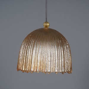 Vintage Peill & Putzler lamp hanging lamp pendant lamp 60s 70s 60s 70s mid century Amber light brass brass
