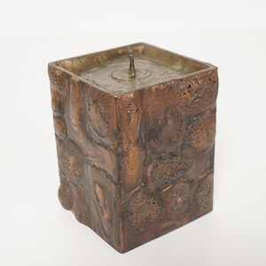 Vintage candle holder candle holder 60s 70s candle holder 60s 70s mid century bronze brutalist design candles