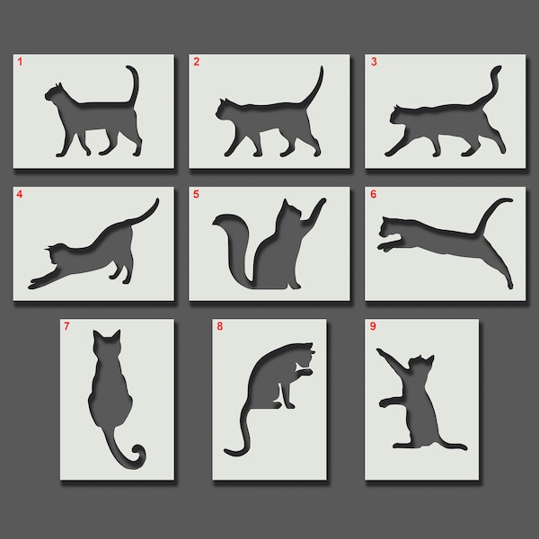Cat Stencils for Painting Etsy