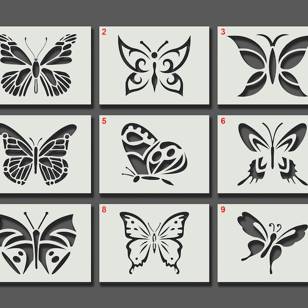 Butterfly Stencils Etsy