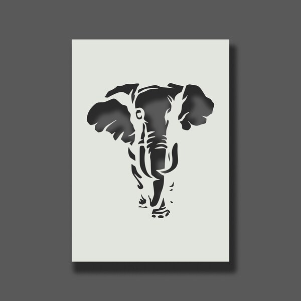 Elephant Stencil Etsy