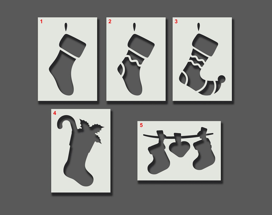 Christmas Stocking Stencils Reusable Stencils for Wall Art - Etsy