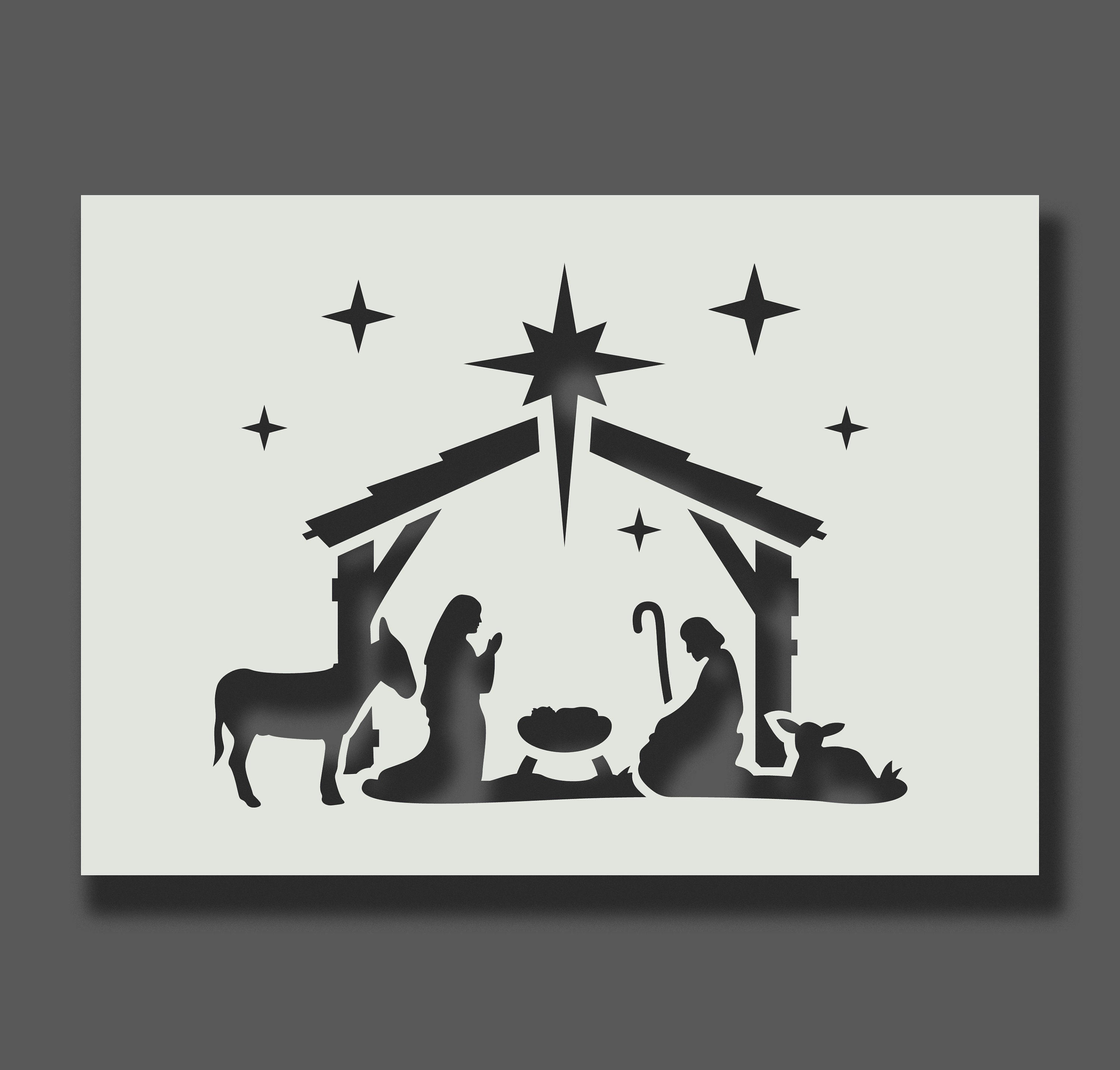 Nativity Scene Stencils Reusable Stencils for Wall Art Home Etsy UK