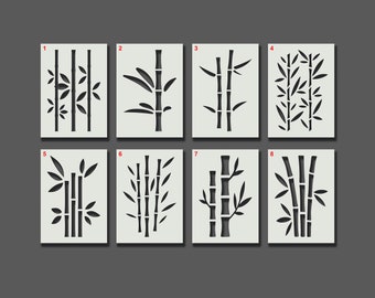 Bamboo Plant Stencils - Reusable Stencils for Wall Art, Home Décor, Painting, Art & Craft, Size and Style options - A6, A5, A4, A3, A2