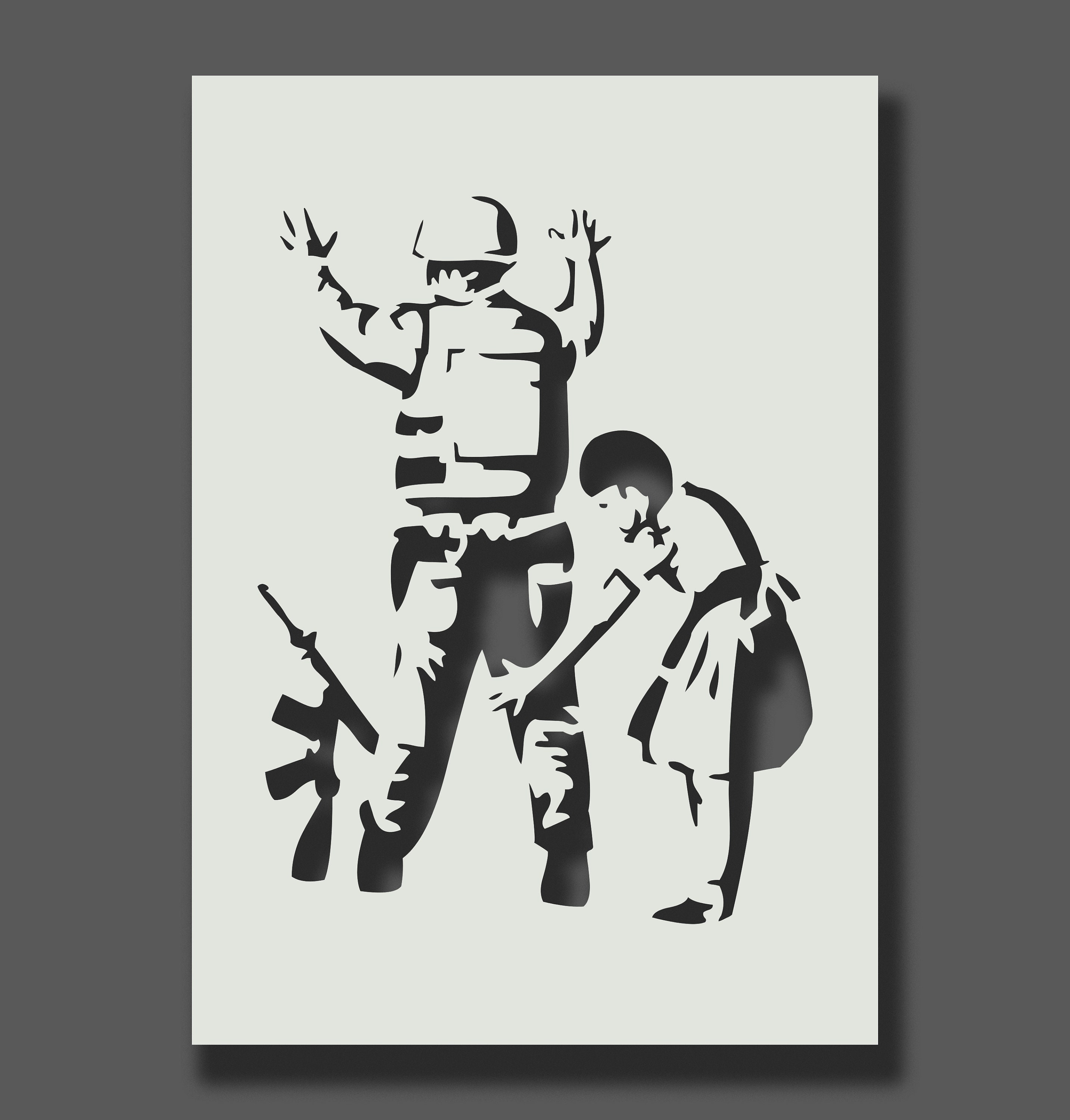 Banksy Stencils Part 2 Reusable Stencils for Wall Art Etsy Australia