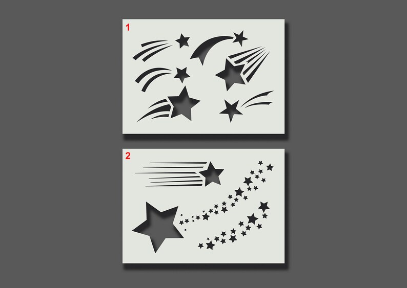 Shooting Stars Stencils Reusable Stencils for Wall Art Home Etsy