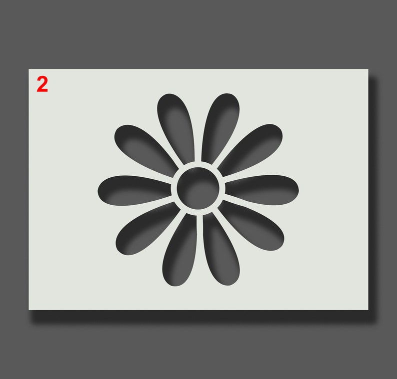 Flower / Petal / Daisy Stencils Part 1 Reusable Stencils for Wall Art, Home Décor, Painting, Art & Craft, Size options A6, A5, A4, A3, A2 image 3