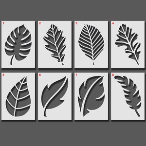 Leaf Stencils - Reusable Stencils for Wall Art, Home Décor, Painting, Art & Craft, Size and Style options - A6, A5, A4, A3, A2