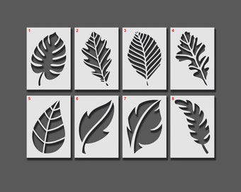 Leaf Stencils - Reusable Stencils for Wall Art, Home Décor, Painting, Art & Craft, Size and Style options - A6, A5, A4, A3, A2