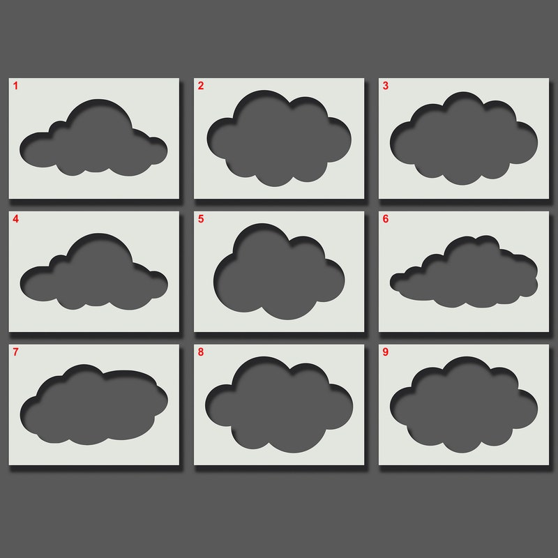 Cloud Wall Stencil - Etsy