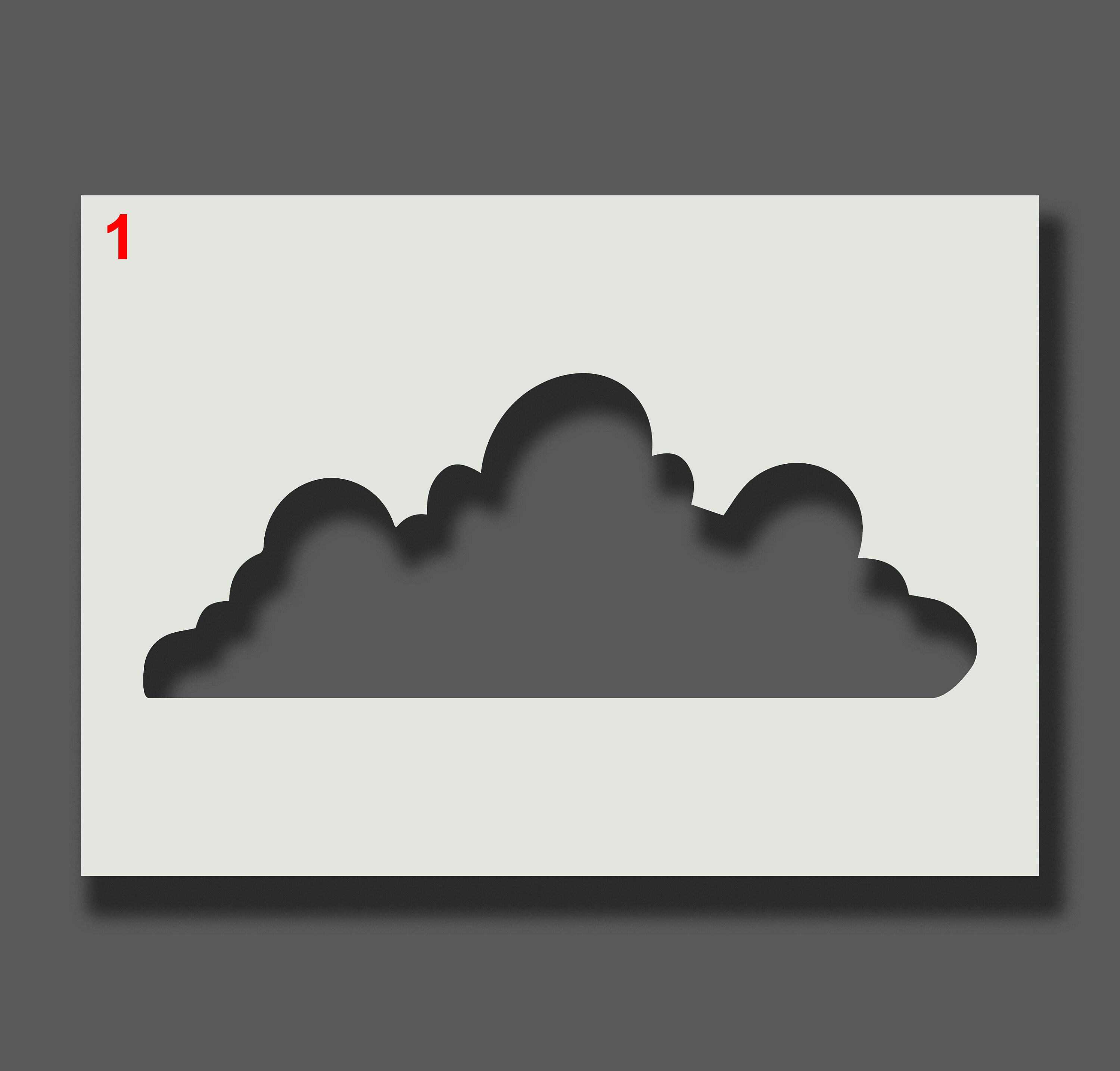 Reusable cloud stencils for wall art.