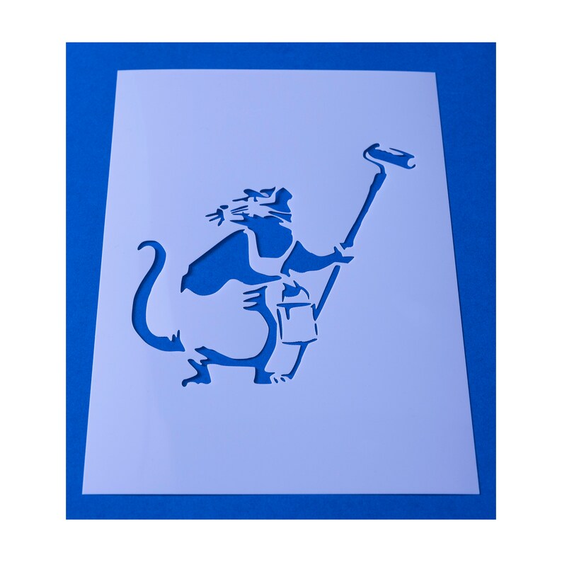 banksy rat stencils reusable stencils for wall art home etsy