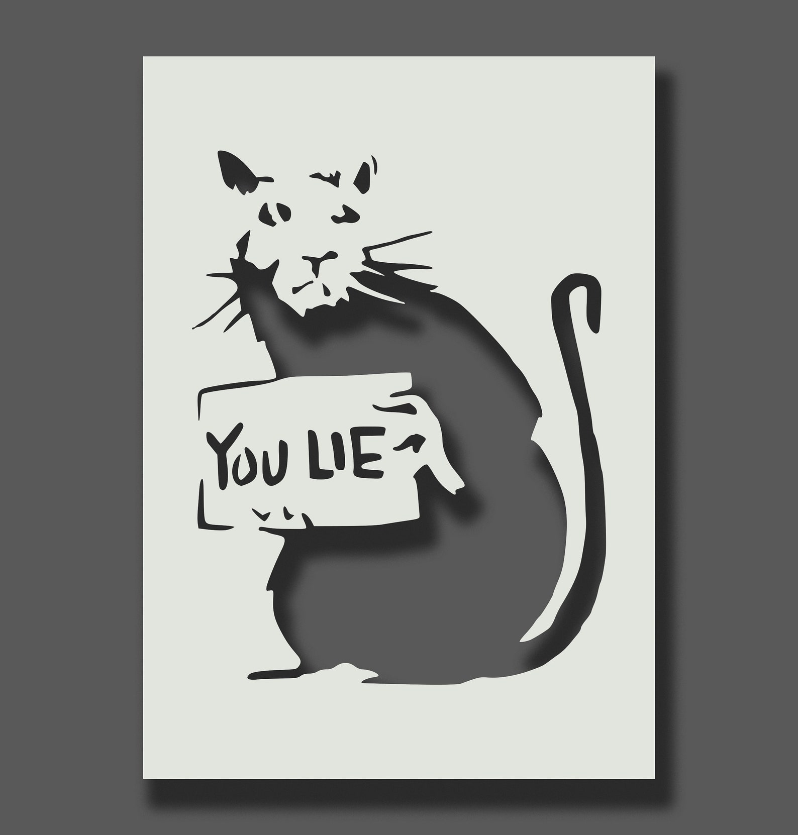 Banksy Rat Stencils Part 1 Reusable Stencils for Wall Art | Etsy UK