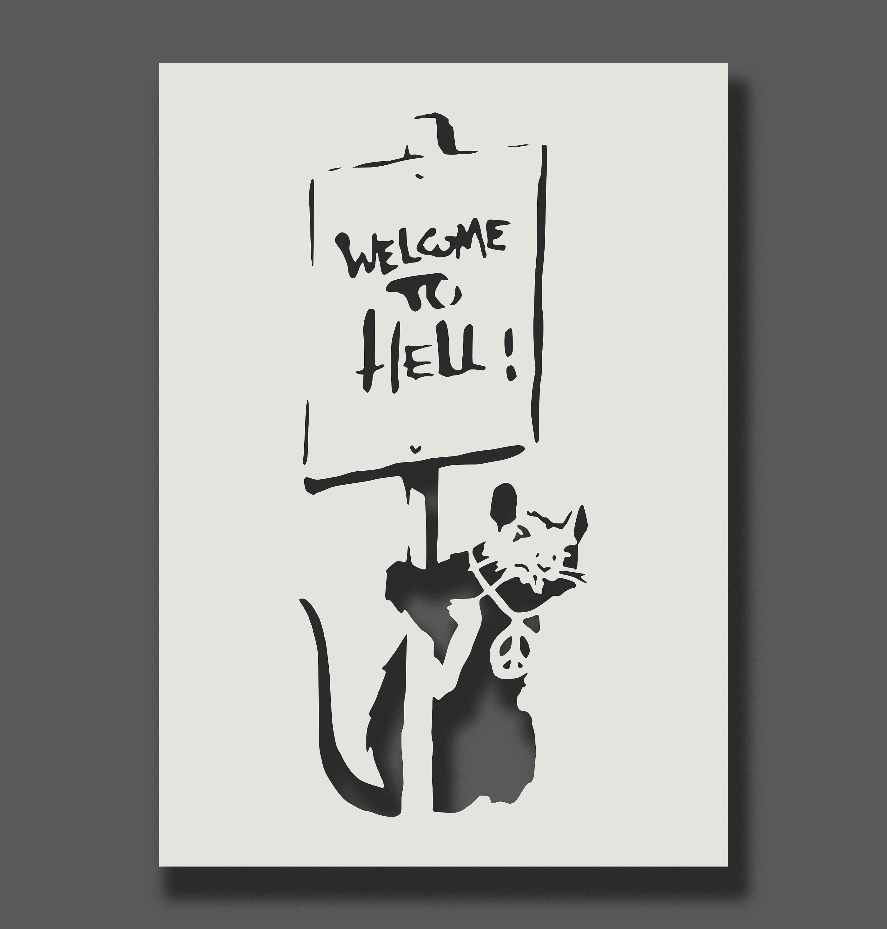 Banksy Rat Stencils Part 1 Reusable Stencils for Wall Art | Etsy UK