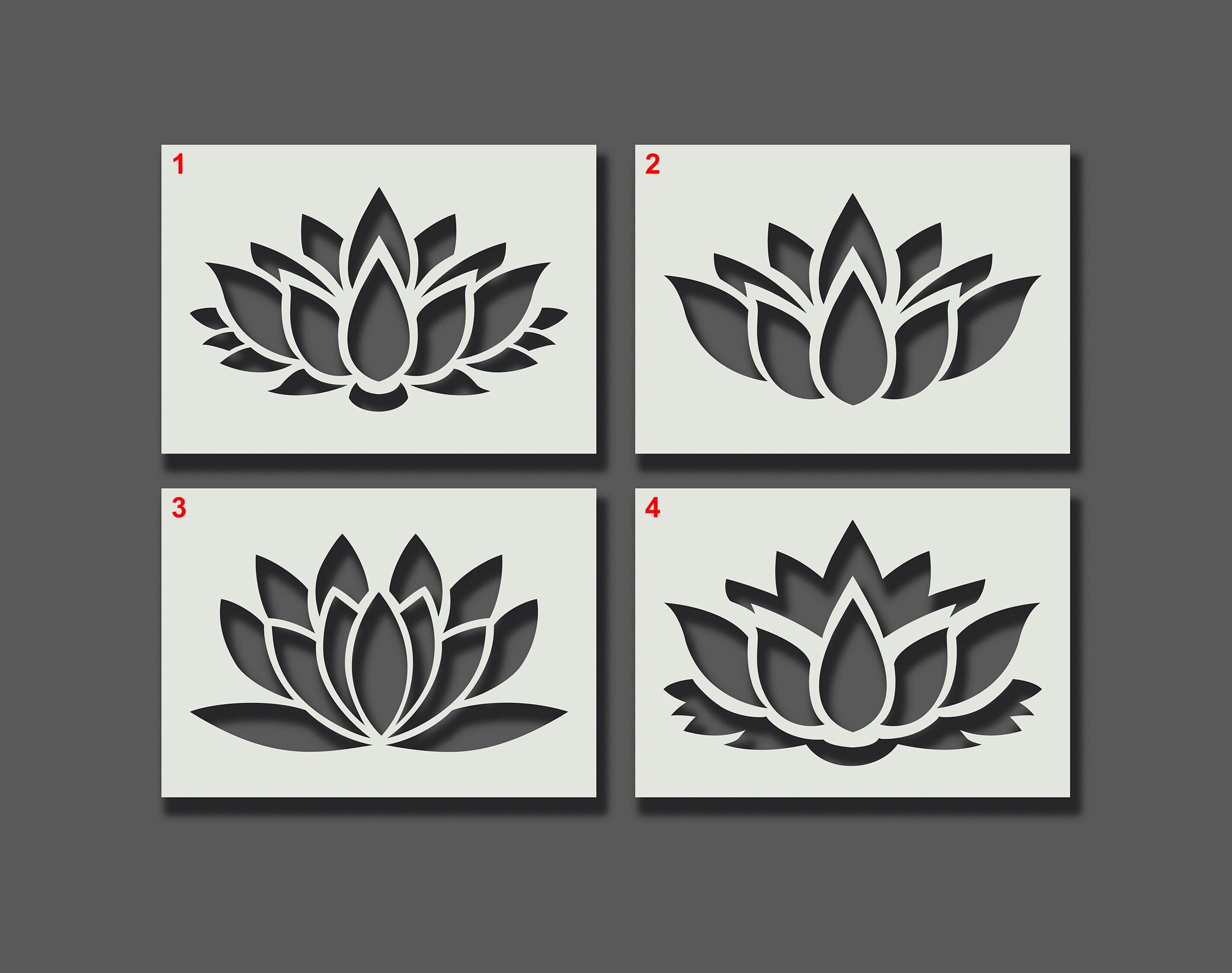 Lotus Flower Stencils lotus-flower-stencils