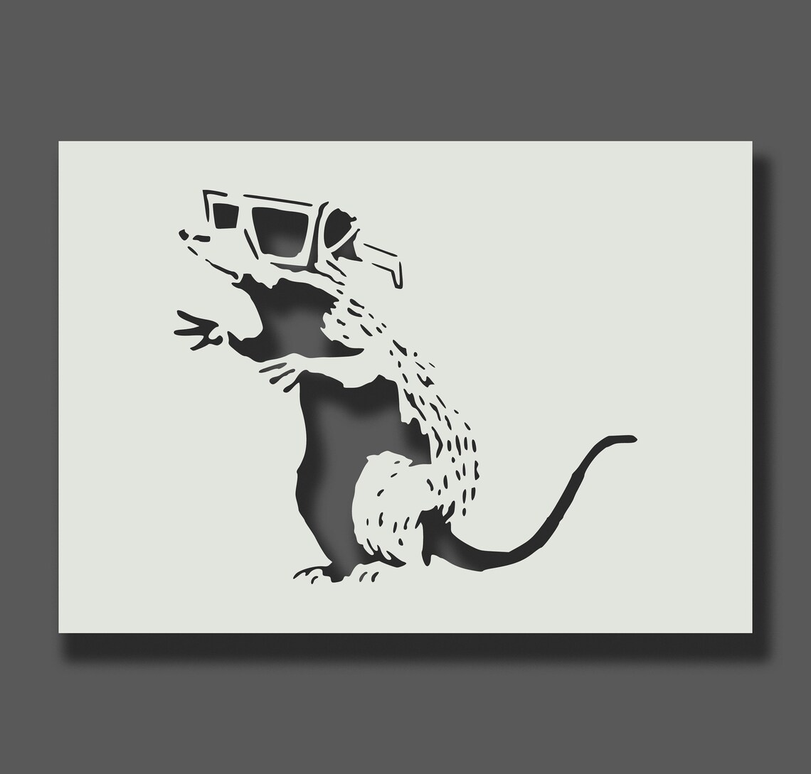 Banksy Rat Stencils Part 1 Reusable Stencils for Wall Art - Etsy UK