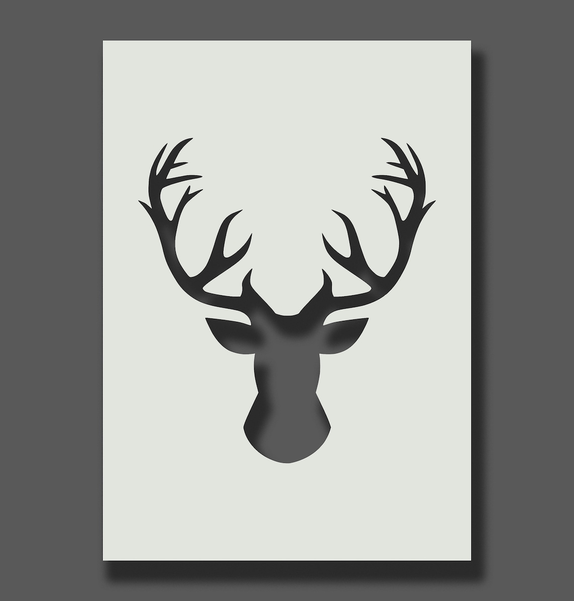 Stag Head Stencils Reusable Stencils for Wall Art Home | Etsy