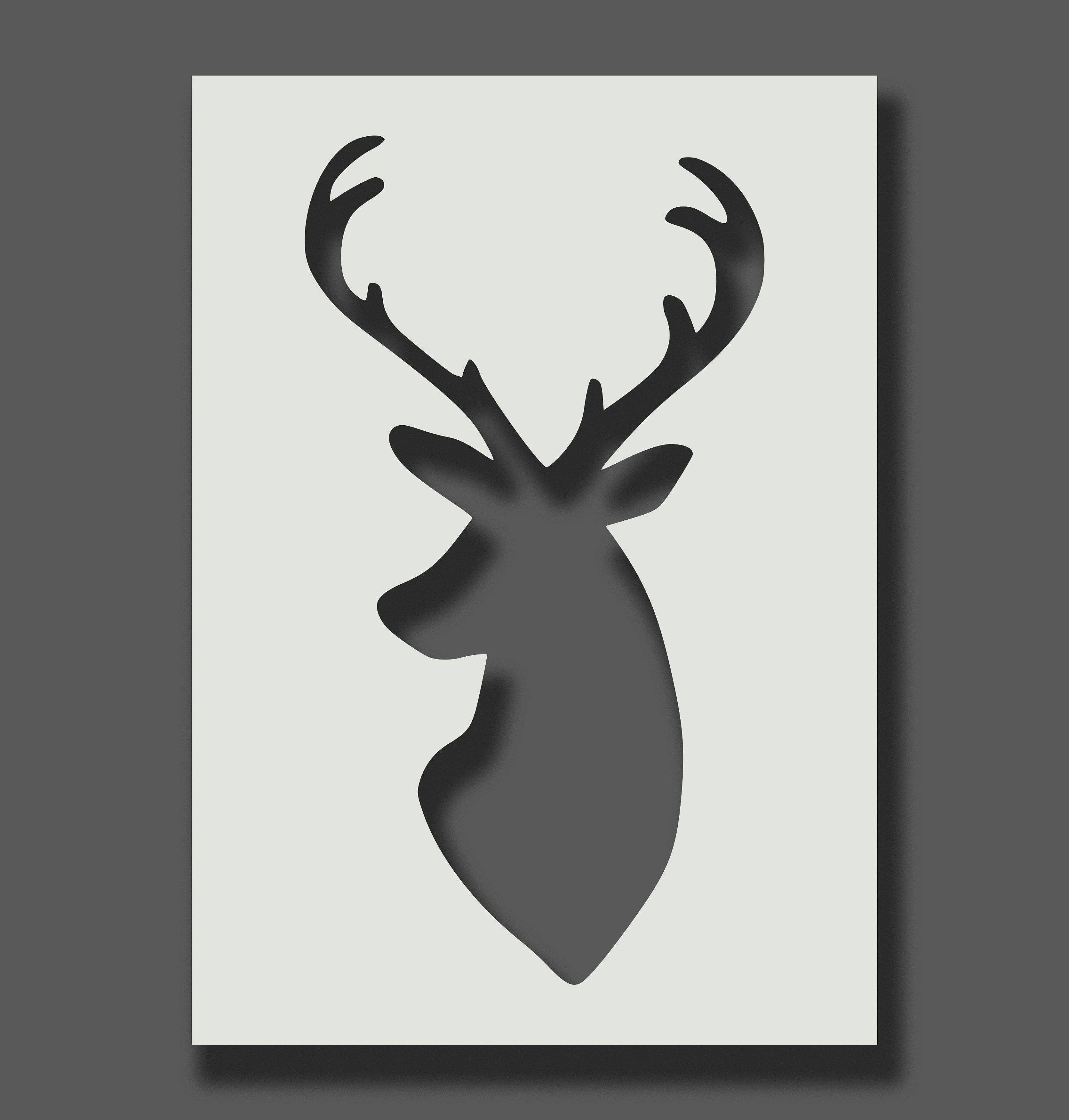 Stag Head Stencils Reusable Stencils for Wall Art Home | Etsy