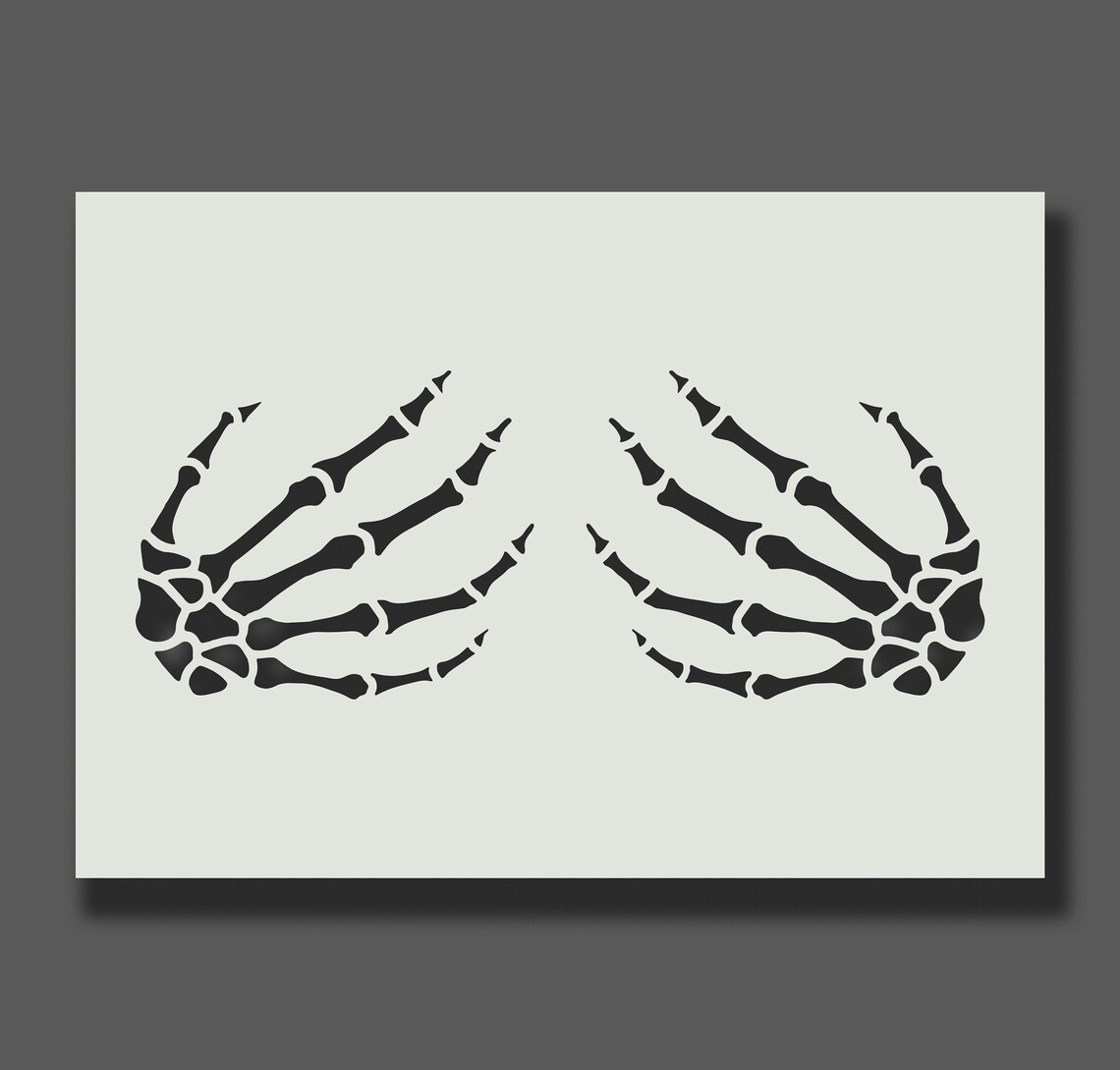 Skeleton Hands Stencils Reusable Stencils for Wall Art Home Etsy