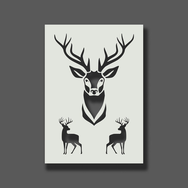 Stag Stencil - Etsy