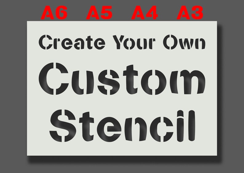 Custom Stencil Design Your Own Stencil Personalised Etsy Canada