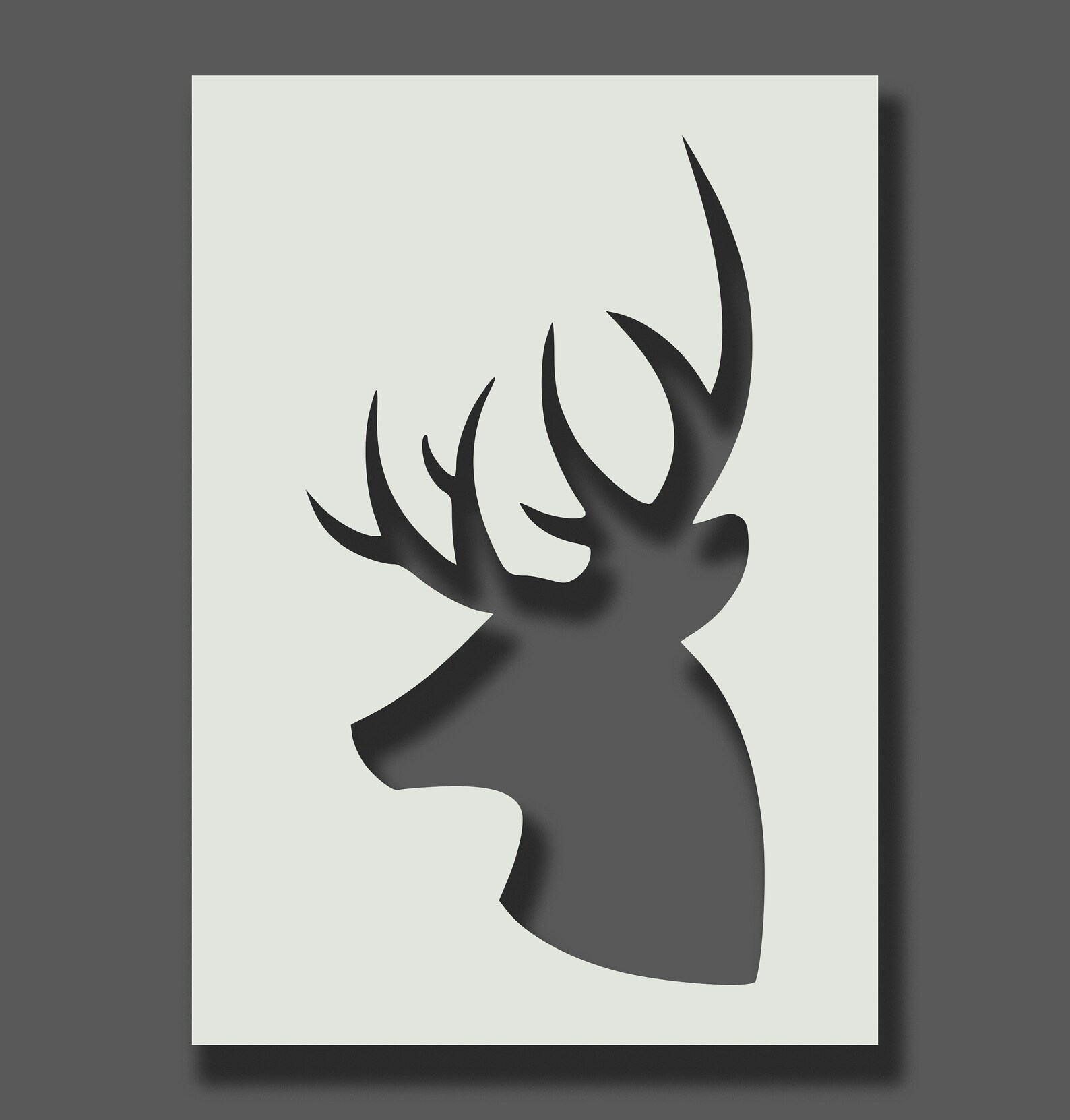 Stag Head Stencils Reusable Stencils for Wall Art Home | Etsy