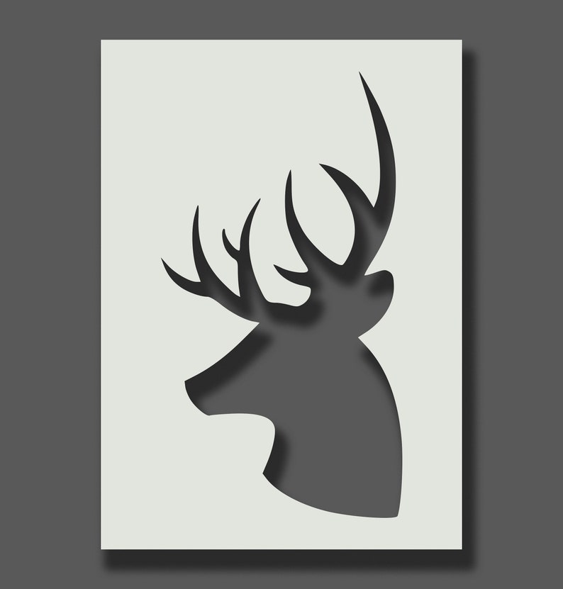 Stag Head Stencils Reusable Stencils for Wall Art Home | Etsy