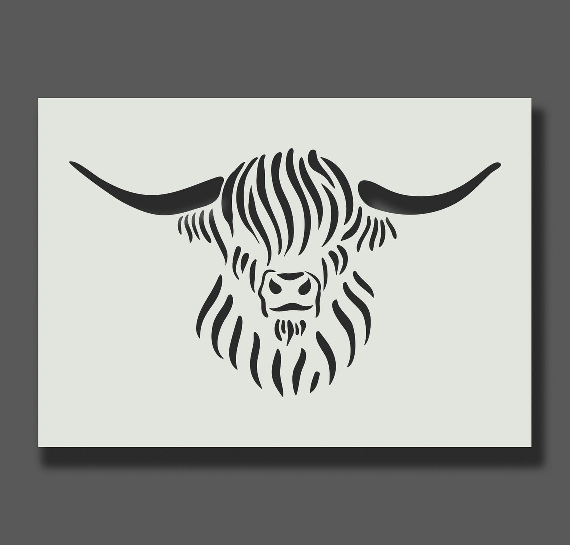 Printable Highland Cow Template