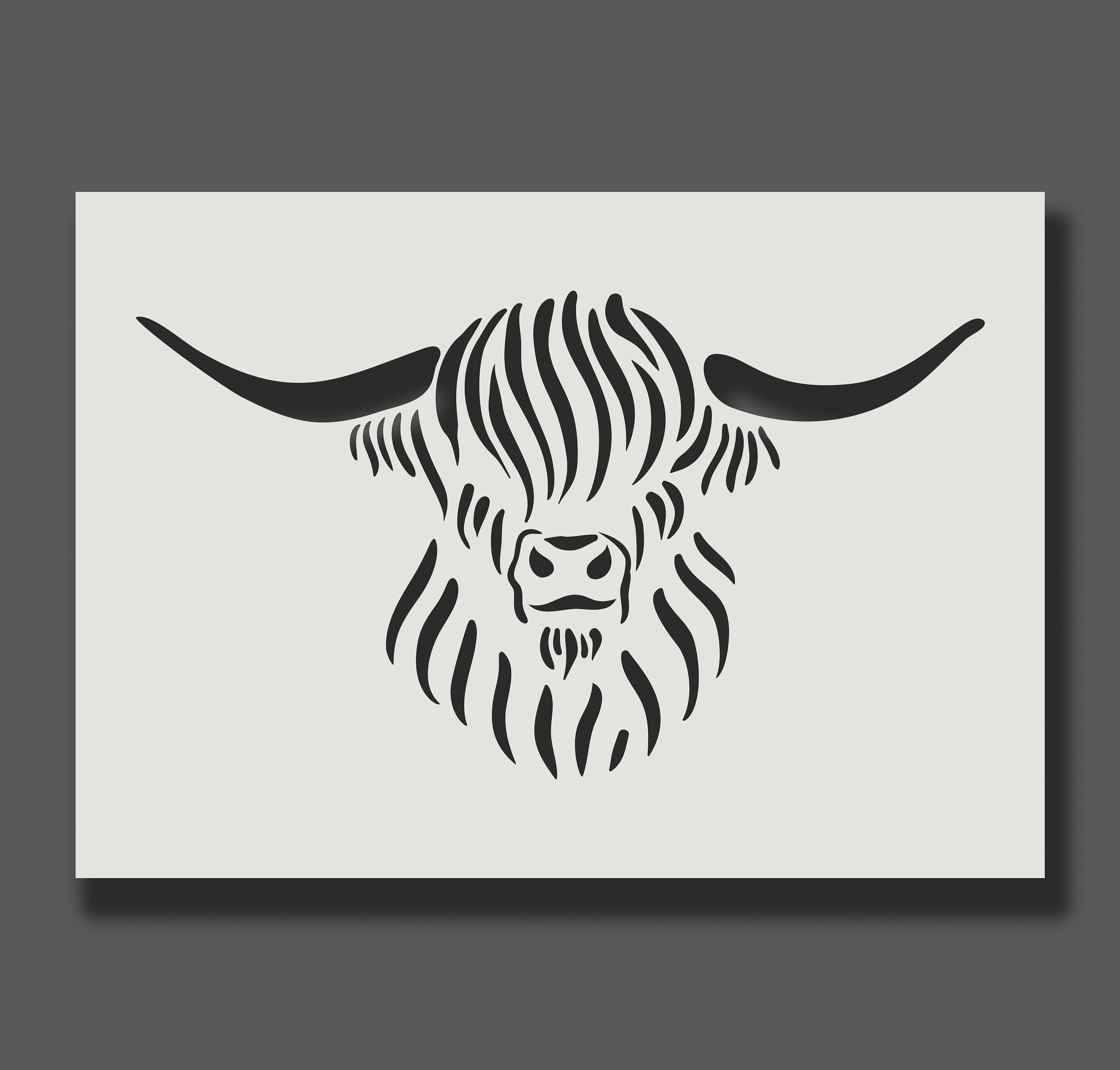 Highland Cow Stencils Reusable Stencils for Wall Art Home - Etsy UK