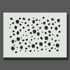 Dalmatian Spots Stencil - Reusable Stencil for Wall Art, Home Décor, Nursery, Decorate Walls / Floors / Furniture - A6, A5, A4,A3, A2