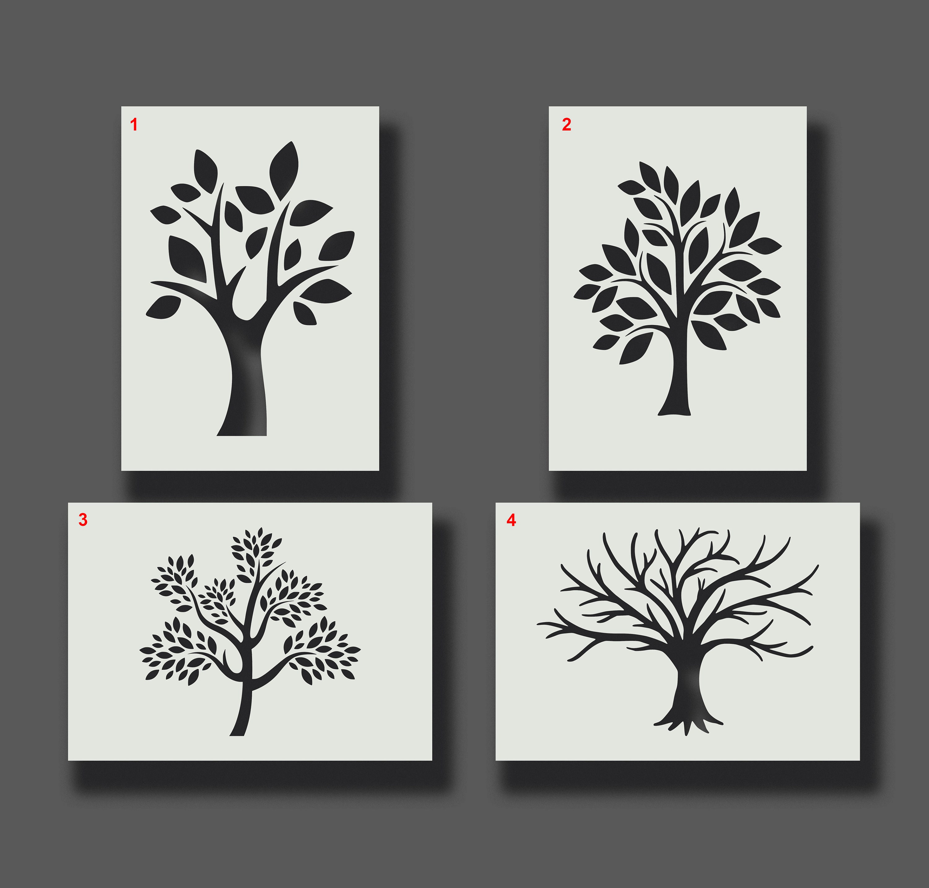  Stencil1 Acacia Tree Stencil Durable Quality Reusable
