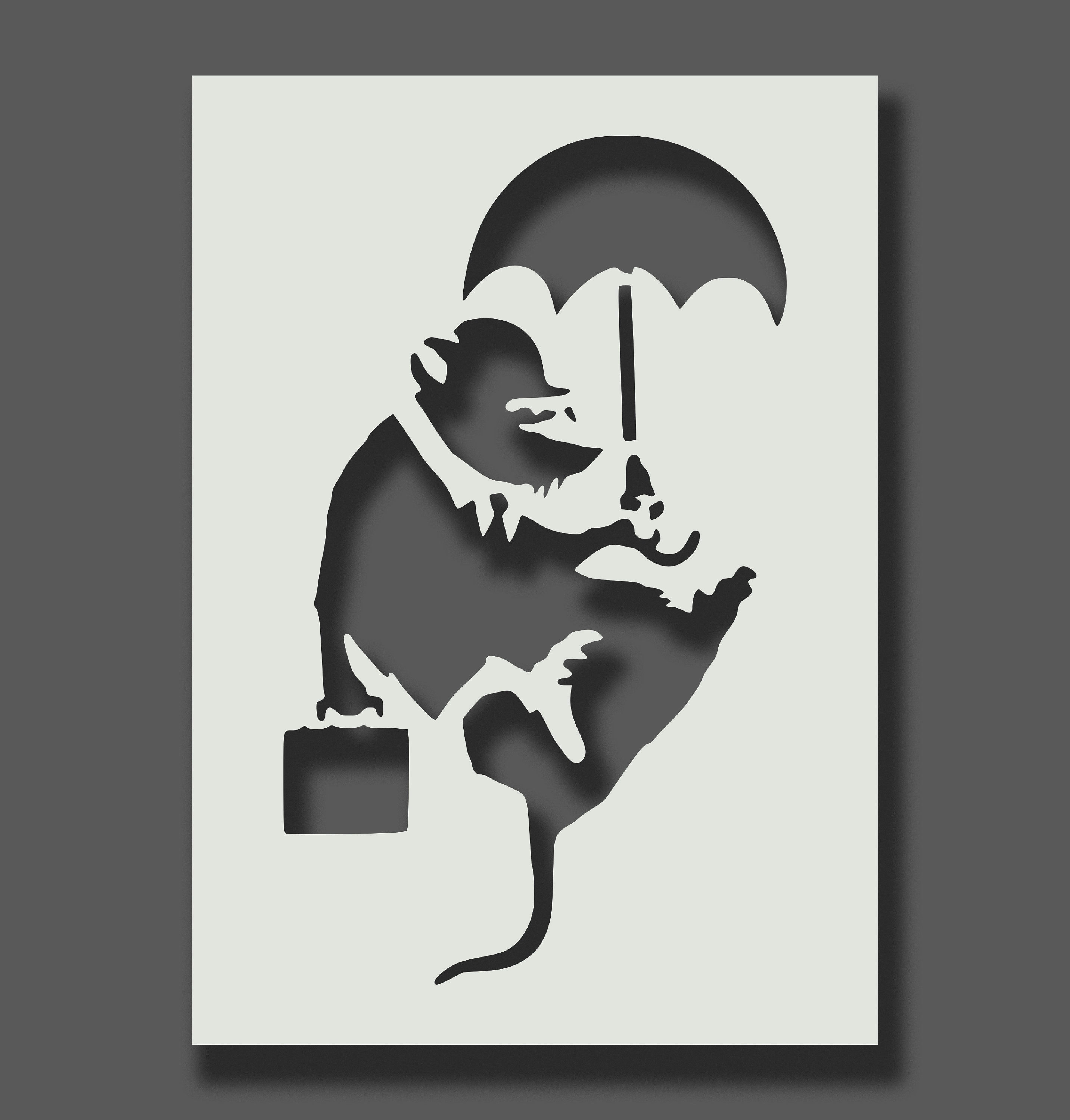 Banksy Rat Stencils Part 1 Reusable Stencils for Wall Art | Etsy UK