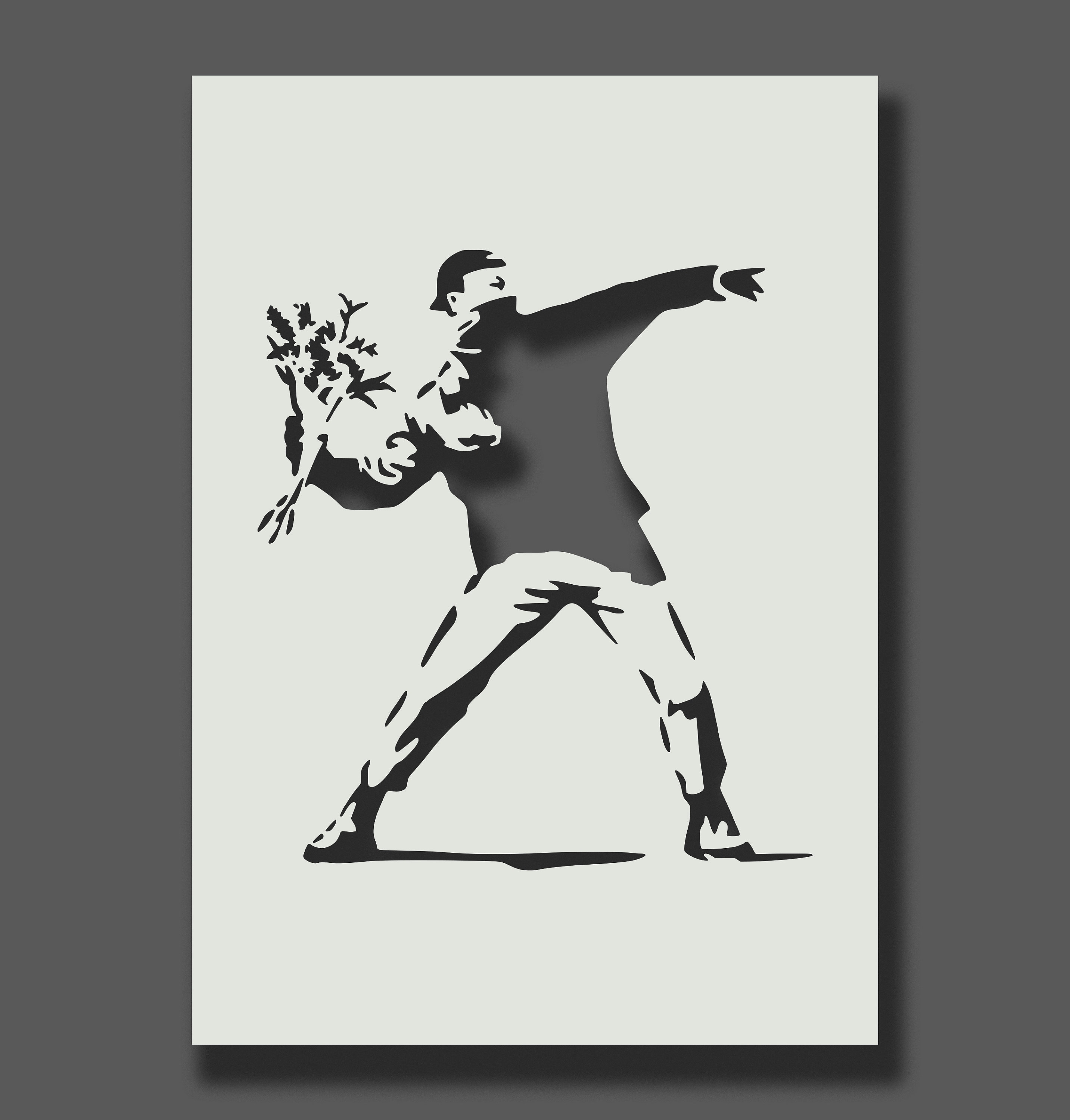 Banksy Stencils Reusable Stencils for Wall Art Home Décor Etsy