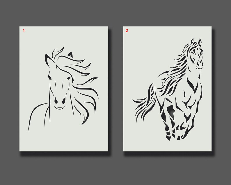 Horse Stencils Reusable Stencils for Wall Art Home Décor Etsy