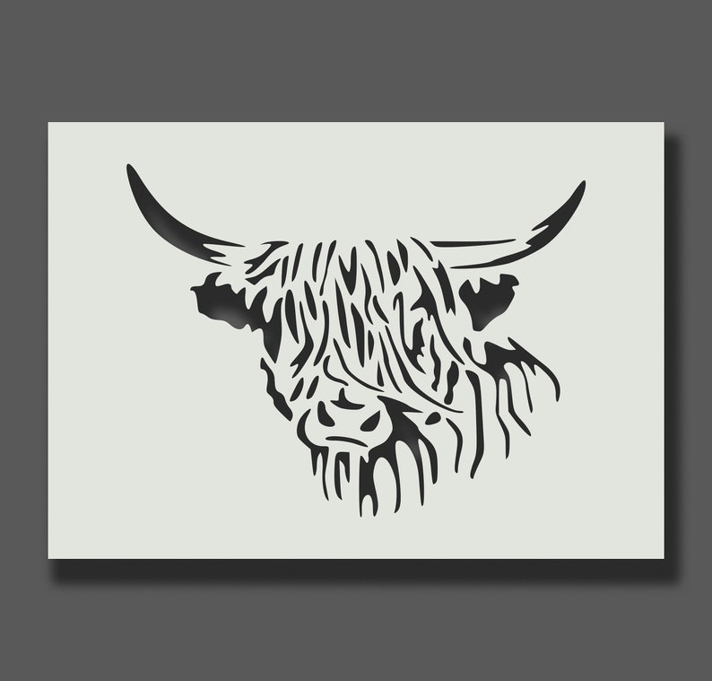 Highland Cow Stencils Reusable Stencils for Wall Art Home | Etsy