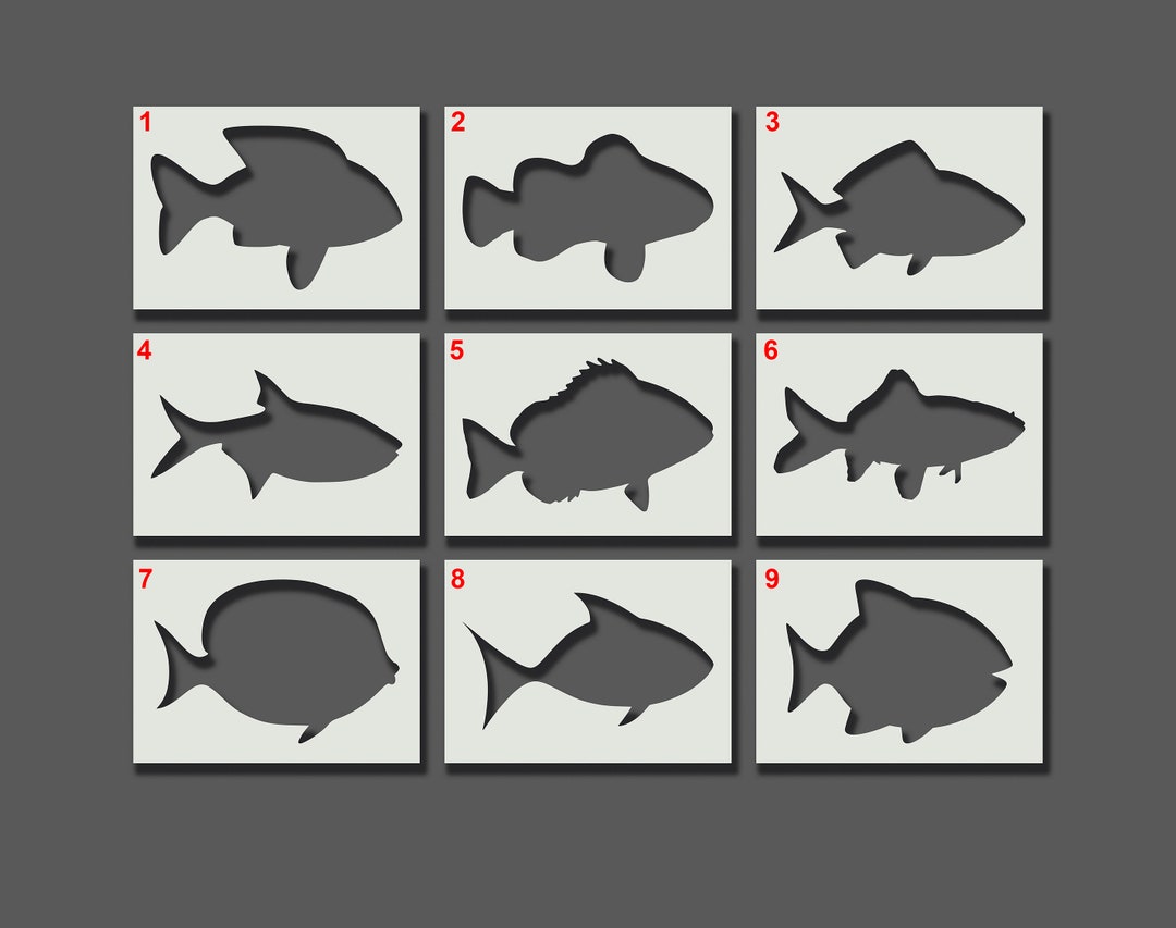Pochoir Maritime A4 - 5 Motifs Mer (Mouettes, Ancre, Gouvernail, Hippocampe, Voilier) Pour Peinture Textile, Bois, Verre
