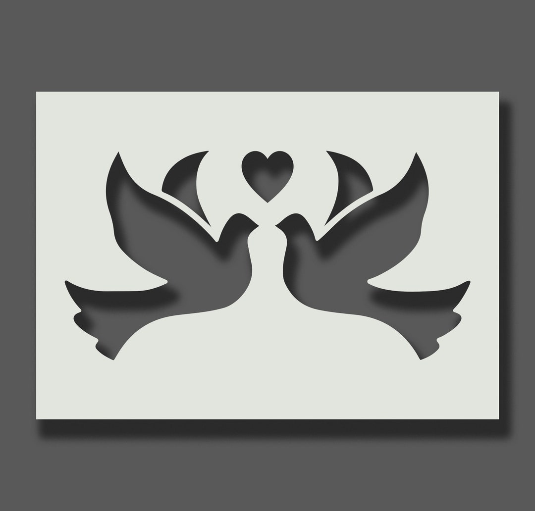 Love Birds Stencil Reusable Stencils for Wall Art, Home Décor, Painting ...