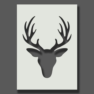 Stag Head Stencils Reusable Stencils for Wall Art, Home Décor, Painting ...