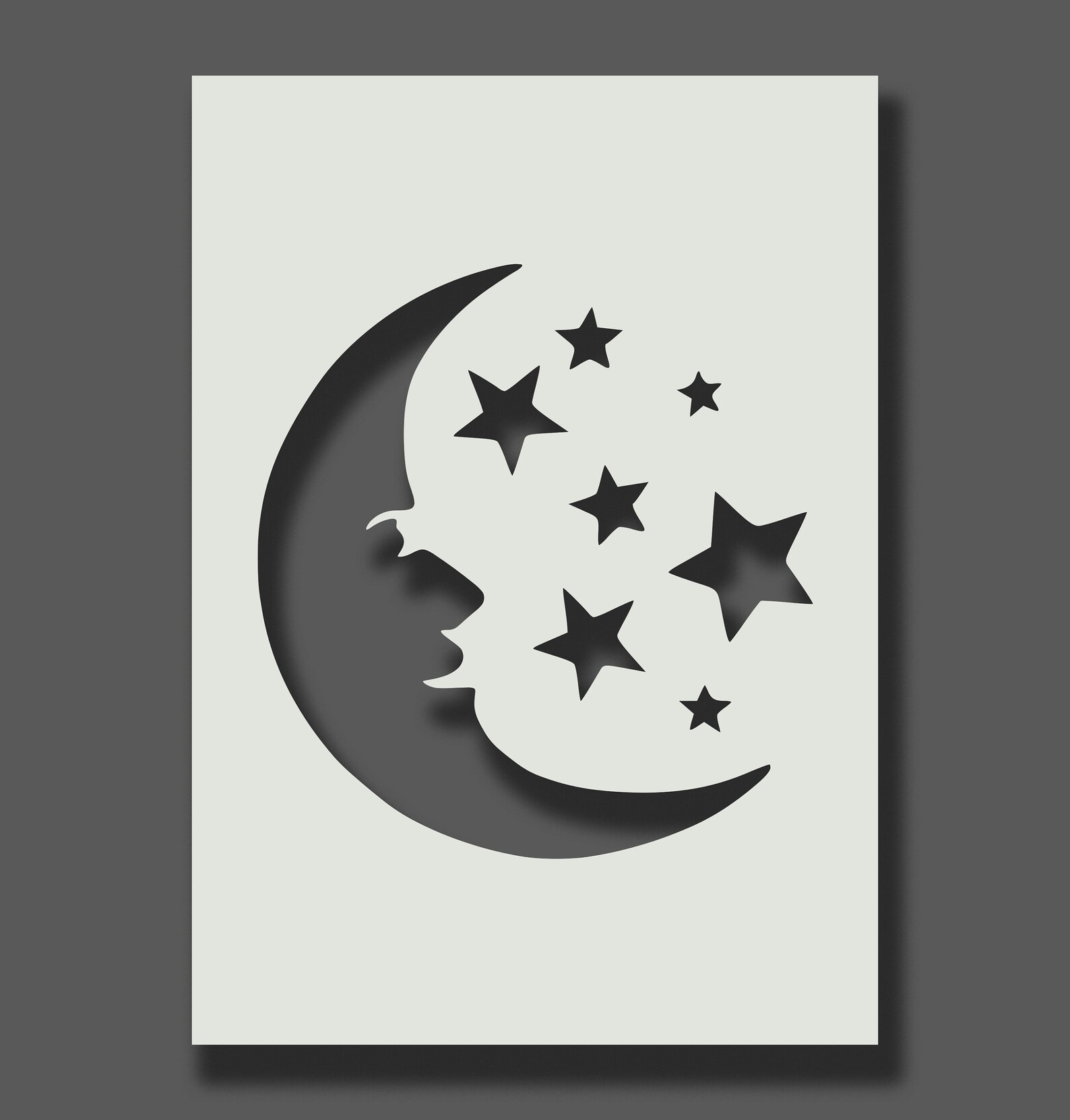 Moon Stars / Sun Stencils Reusable Stencils for Wall Art Etsy