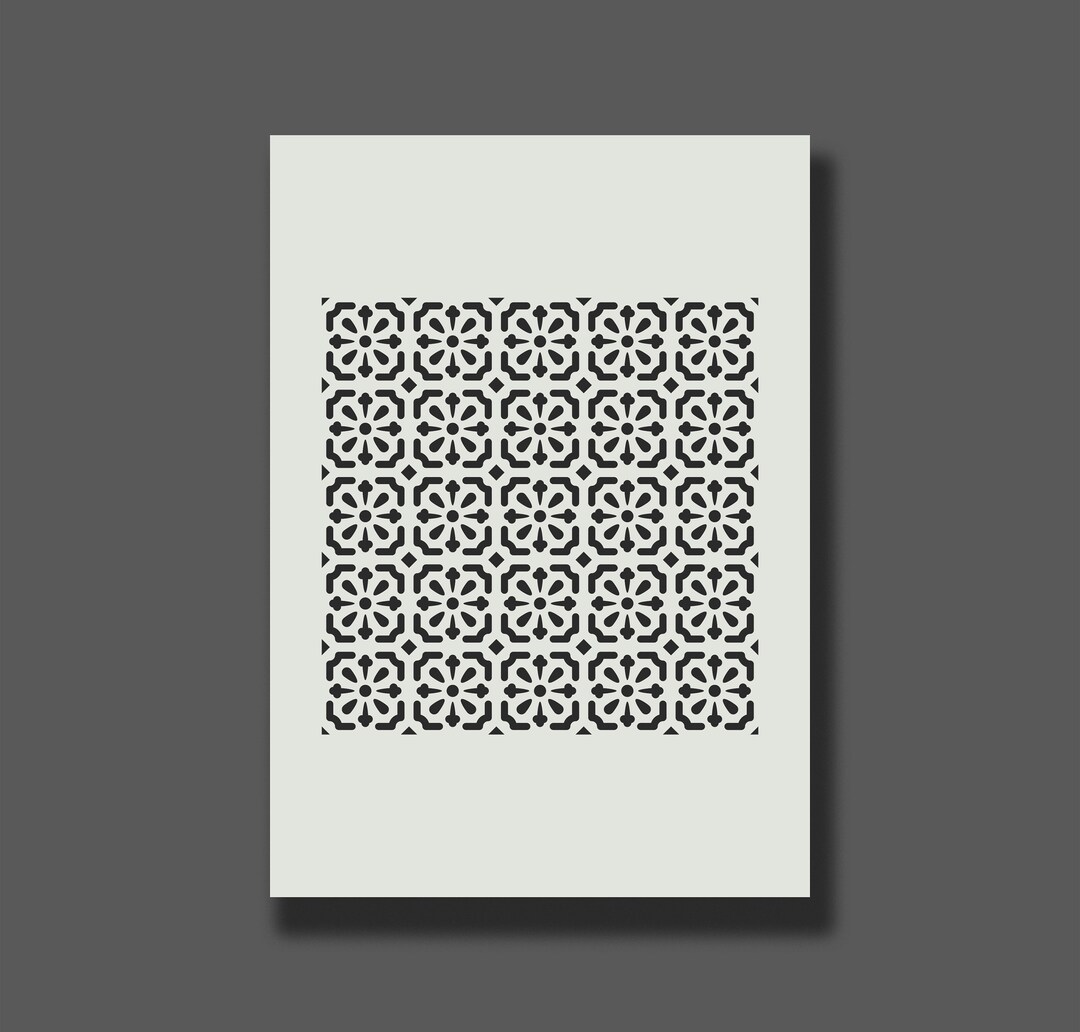 Moroccan Style Pattern Stencil Reusable Stencils for Wall Art, Home ...
