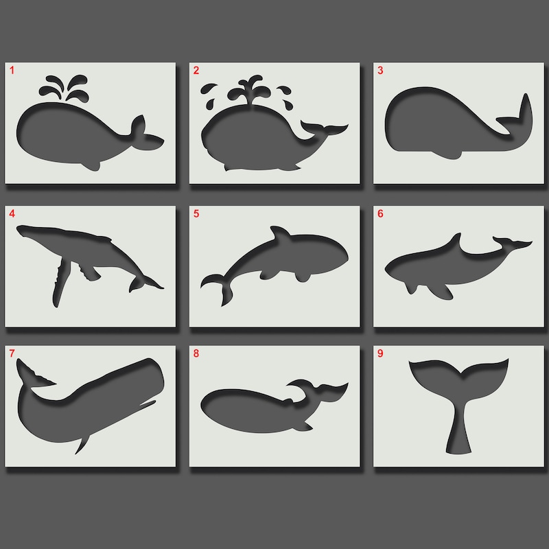Whale Stencil - Etsy