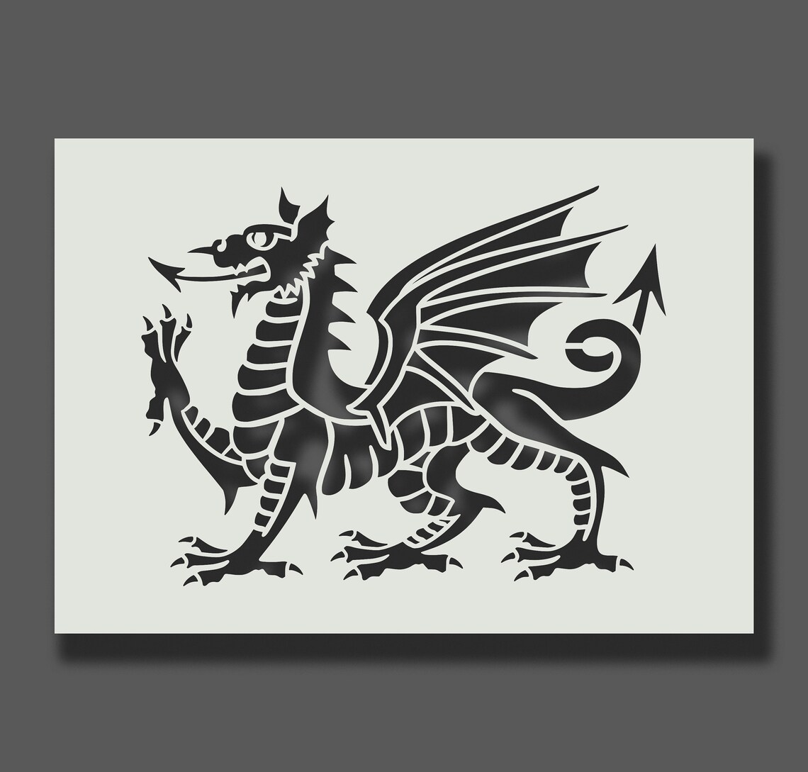 Welsh Dragon Stencil Reusable Stencils for Wall Art Home | Etsy