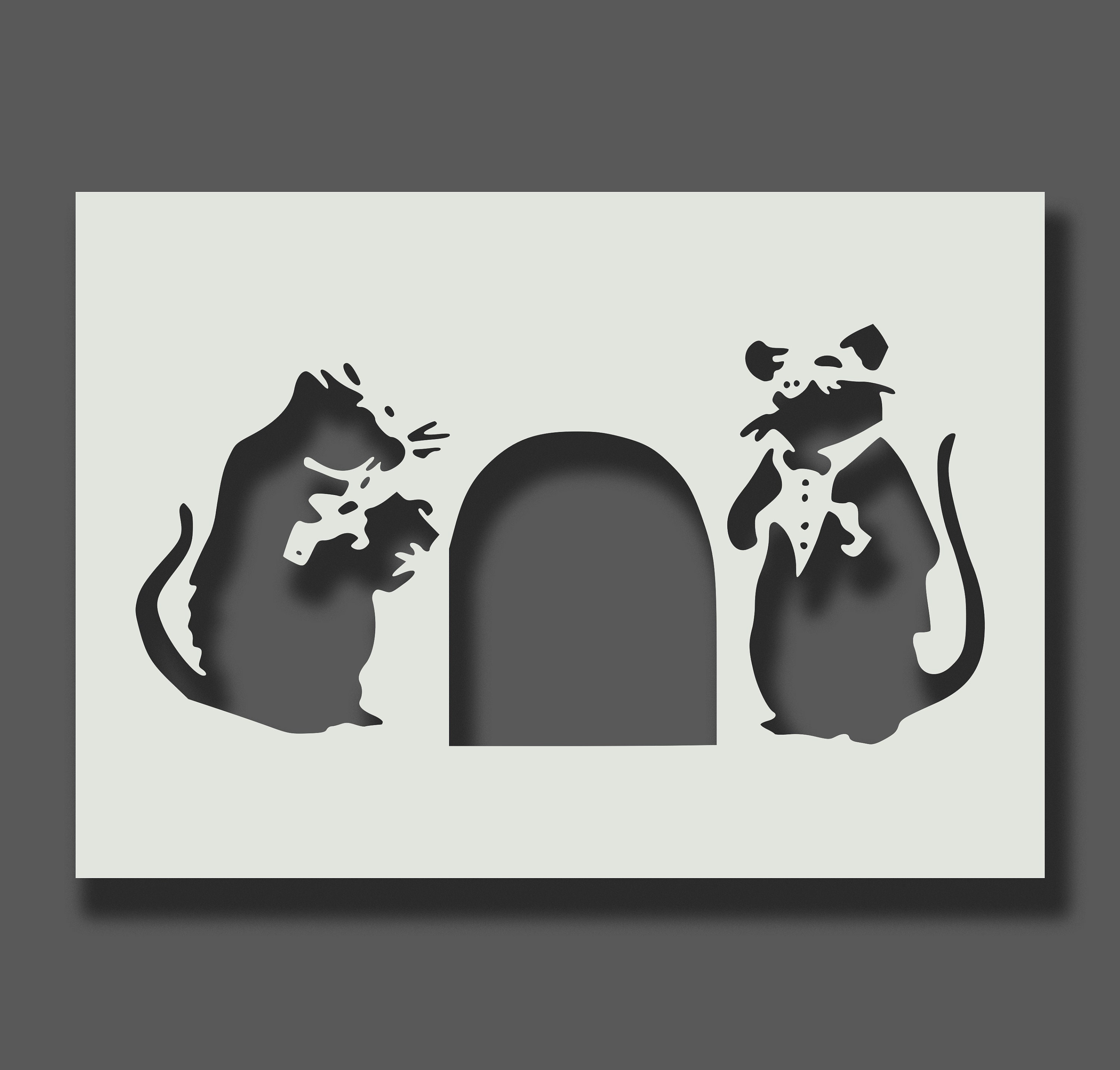 Banksy Rat Stencils Part 3 Reusable Stencils for Wall Art - Etsy