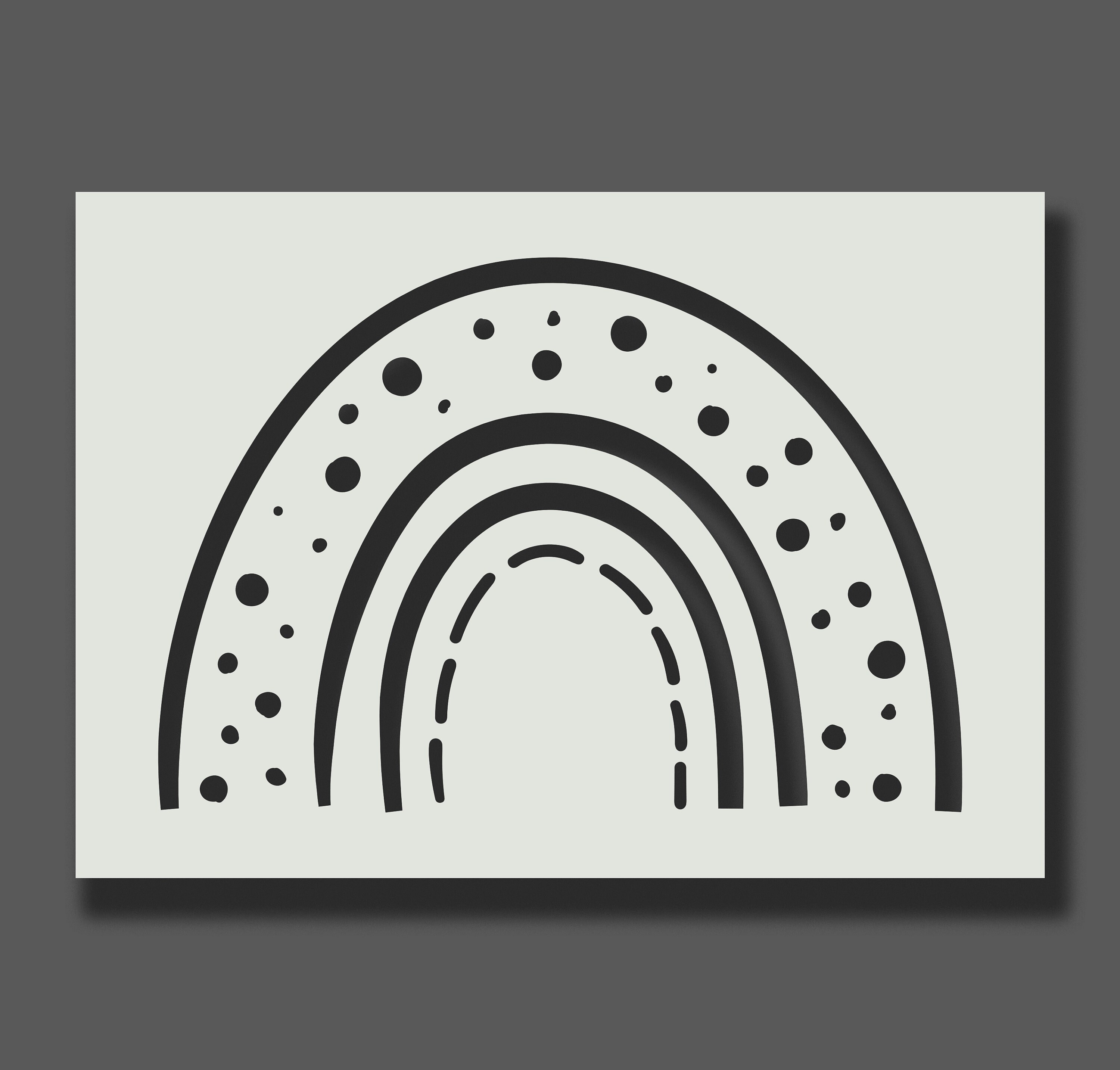 Rainbow Stencils Reusable Stencils Wall Art Home Décor Etsy