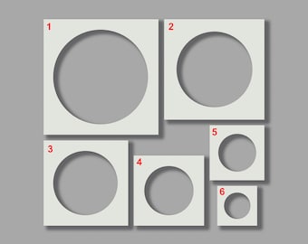 Pochoirs ronds/cercles - Lot de 6 pochoirs réutilisables pour l'art mural, la décoration intérieure, la peinture, les travaux manuels et l'artisanat, la chambre d'enfants